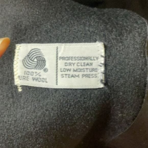 Billi Black Collared Long Sleeve Long Trench/ Winter Coat 100% Pure Wool - Picture 7 of 8